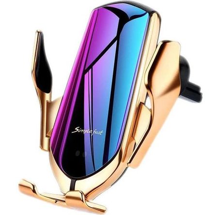 Suport auto cu incarcator wireless si senzor inteligent R1 USB